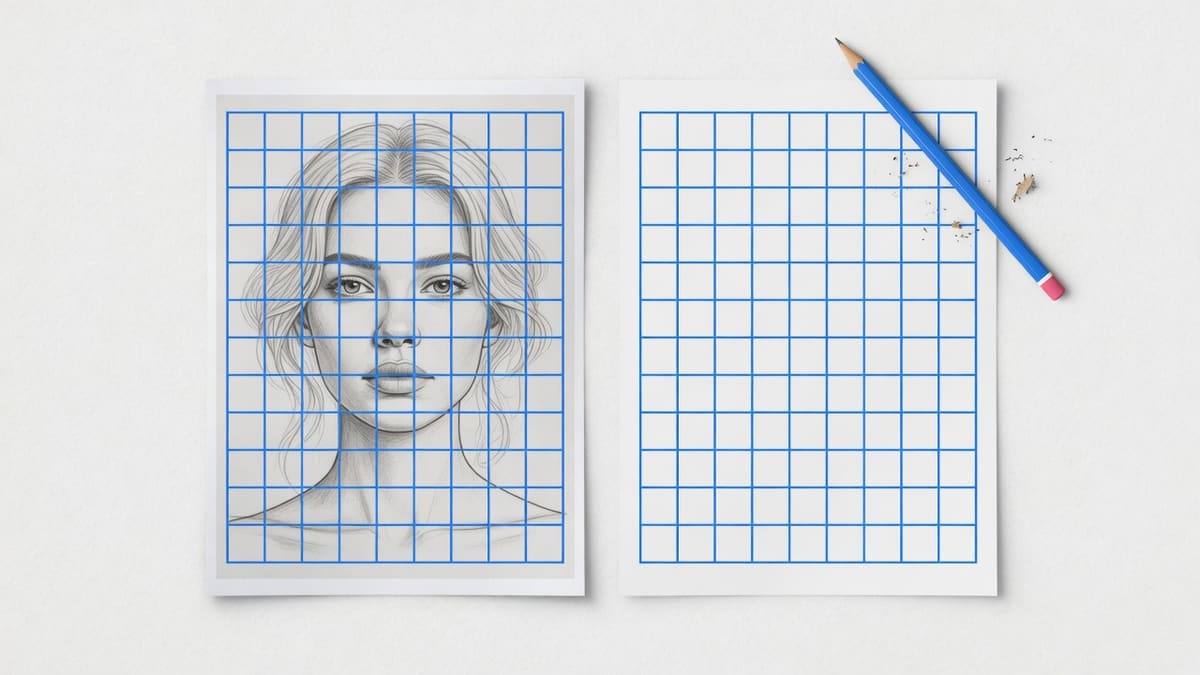 Saving a PNG of the same photo with the grid already drawn for paper copying
